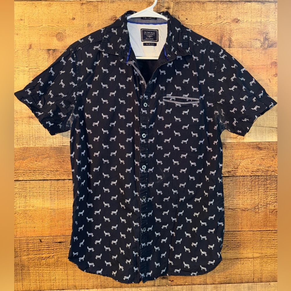 On The Road Slim Fit Button Up Dress Shirt